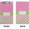 Pink & Green Dots Clipboard (Legal) (Front + Back)