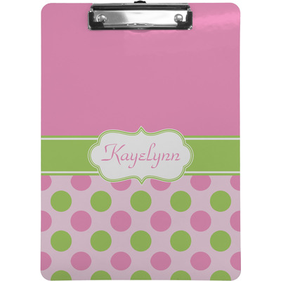 Pink & Green Dots Clipboard (Personalized)