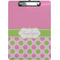 Pink & Green Dots Clipboard (Letter)