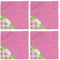Pink & Green Dots Cloth Napkins - Personalized Lunch (APPROVAL) Set of 4