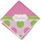 Pink & Green Dots Cloth Napkins - Personalized Lunch (Folded Four Corners)