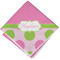 Pink & Green Dots Cloth Napkin w/ Name or Text