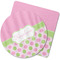 Pink & Green Dots Rubber Backed Coaster (Personalized)