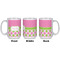 Pink & Green Dots Coffee Mug - 15 oz - White APPROVAL