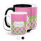 Pink & Green Dots Coffee Mugs Main