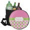 Pink & Green Dots Collapsible Personalized Cooler & Seat