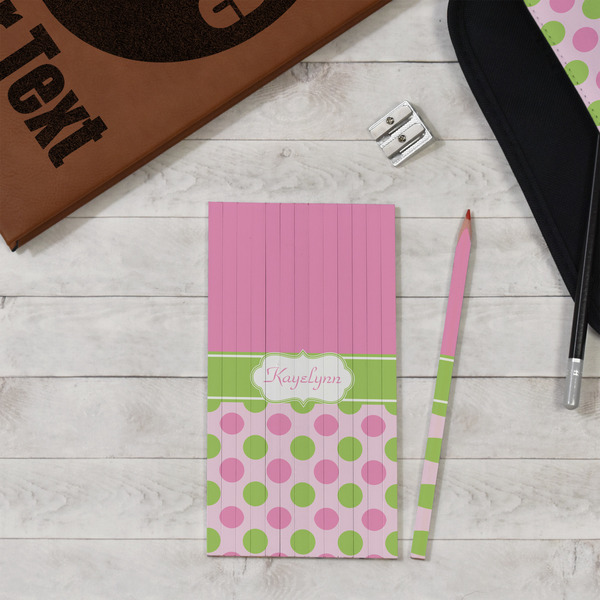 Pink & Green Dots Colored Pencils - In Context