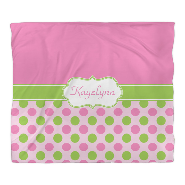 Pink & Green Dots Comforter - King - Front