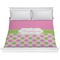 Pink & Green Dots Comforter - King (Personalized)