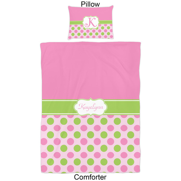 Pink & Green Dots Comforter Set - Twin - Approval