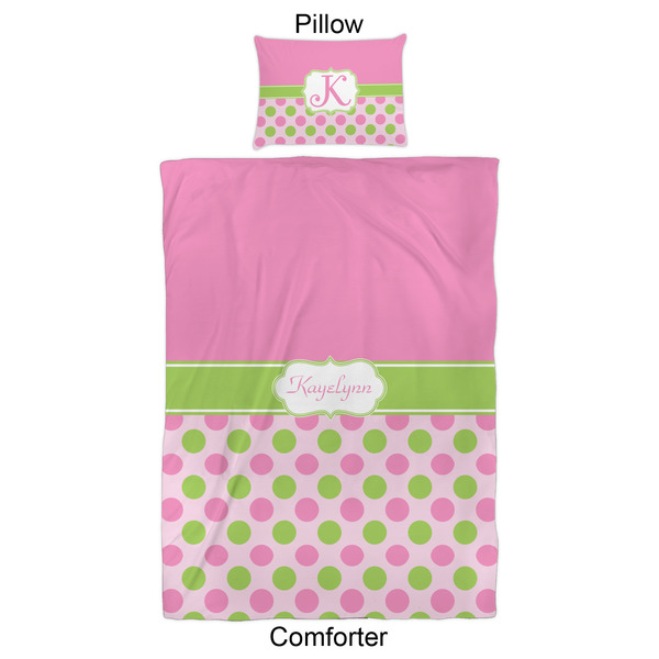Pink & Green Dots Comforter Set - Twin XL - Approval