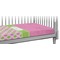 Pink & Green Dots Crib 45 degree angle - Fitted Sheet