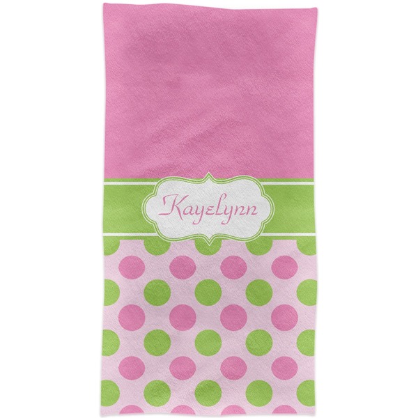 Pink & Green Dots Crib Comforter/Quilt - Apvl