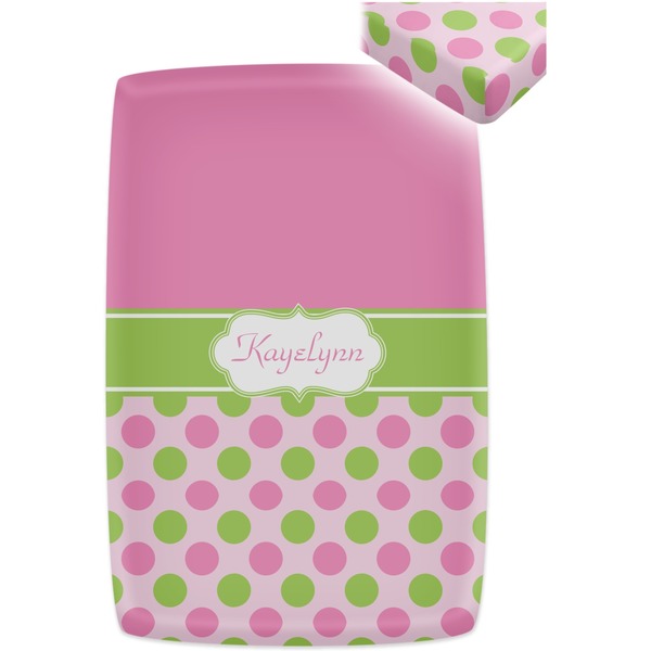 Pink & Green Dots Crib Fitted Sheet - Apvl