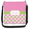 Pink & Green Dots Cross Body Bags - Large - Front