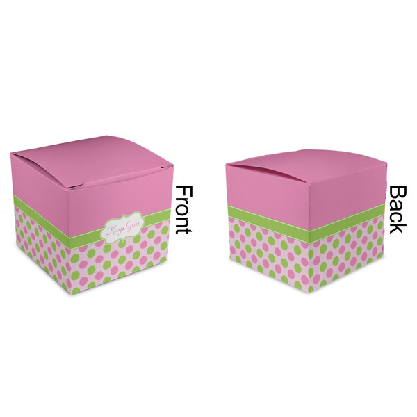 Pink & Green Dots Cubic Gift Box - Approval