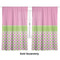 Pink & Green Dots Curtains Double