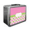 Pink & Green Dots Custom Lunch Box / Tin