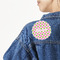 Pink & Green Dots Custom Shape Iron On Patches - L - MAIN