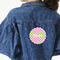 Pink & Green Dots Custom Shape Iron On Patches - XL - MAIN