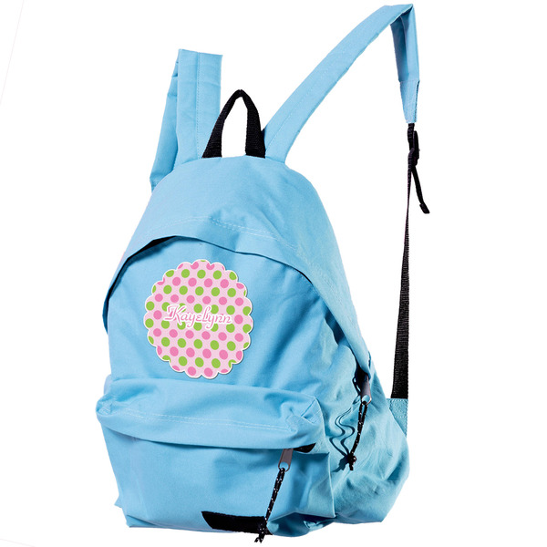 Pink & Green Dots Custom Shape Iron On Patches - XL single APPROVAL