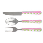 Pink & Green Dots Cutlery Set (Personalized)