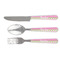 Pink & Green Dots Cutlery Set - FRONT