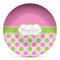 Pink & Green Dots DecoPlate Oven and Microwave Safe Plate - Main