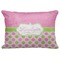 Pink & Green Dots Decorative Baby Pillowcase - 16"x12" (Personalized)