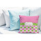 Pink & Green Dots Decorative Pillow Case - LIFESTYLE 2