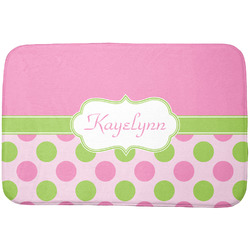 Pink & Green Dots Dish Drying Mat (Personalized)
