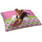 Pink & Green Dots Dog Bed - Small LIFESTYLE