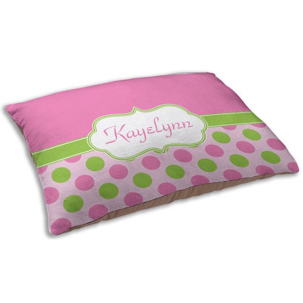 Pink & Green Dots Dog Beds - SMALL