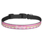 Pink & Green Dots Dog Collar (Personalized)