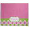 Pink & Green Dots Dog Food Mat - Large without Bowls