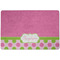 Pink & Green Dots Dog Food Mat - Small without bowls