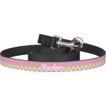Pink & Green Dots Dog Leash (Personalized)