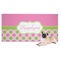 Pink & Green Dots Dog Towel (Personalized)
