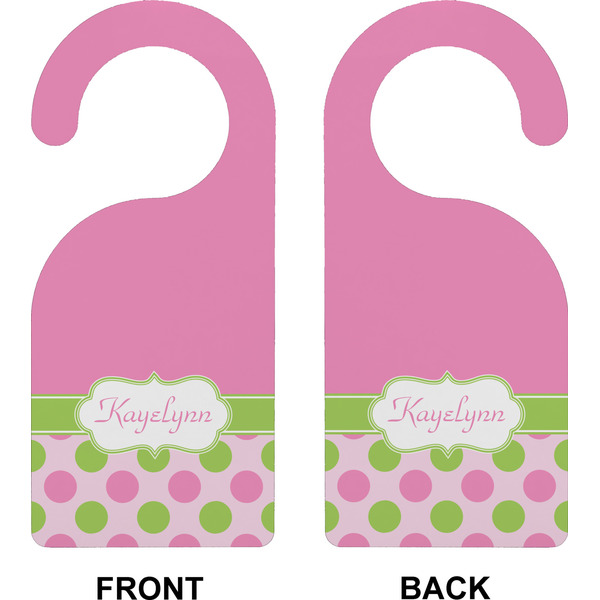 Pink & Green Dots Door Hanger (Approval)