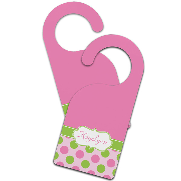 Pink & Green Dots Door Hanger - MAIN