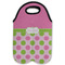 Pink & Green Dots Double Wine Tote - Flat (new)