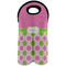 Pink & Green Dots Double Wine Tote - Front (new)