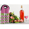 Pink & Green Dots Double Wine Tote - LIFESTYLE (new)