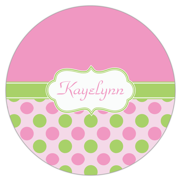 Pink & Green Dots Drink Topper - Large - Single