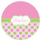 Pink & Green Dots Drink Topper - Large - Single