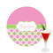 Pink & Green Dots Drink Topper - Medium - Single with Drink