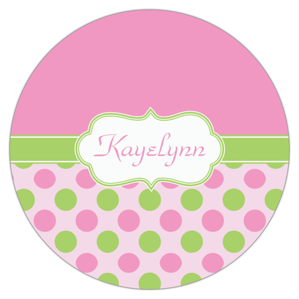 Pink & Green Dots Drink Topper - Medium - Single