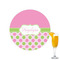 Pink & Green Dots Drink Topper - Small - Single with Drink