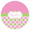 Pink & Green Dots Drink Topper - Small - Single