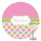 Pink & Green Dots Drink Topper - XLarge - Single with Drink